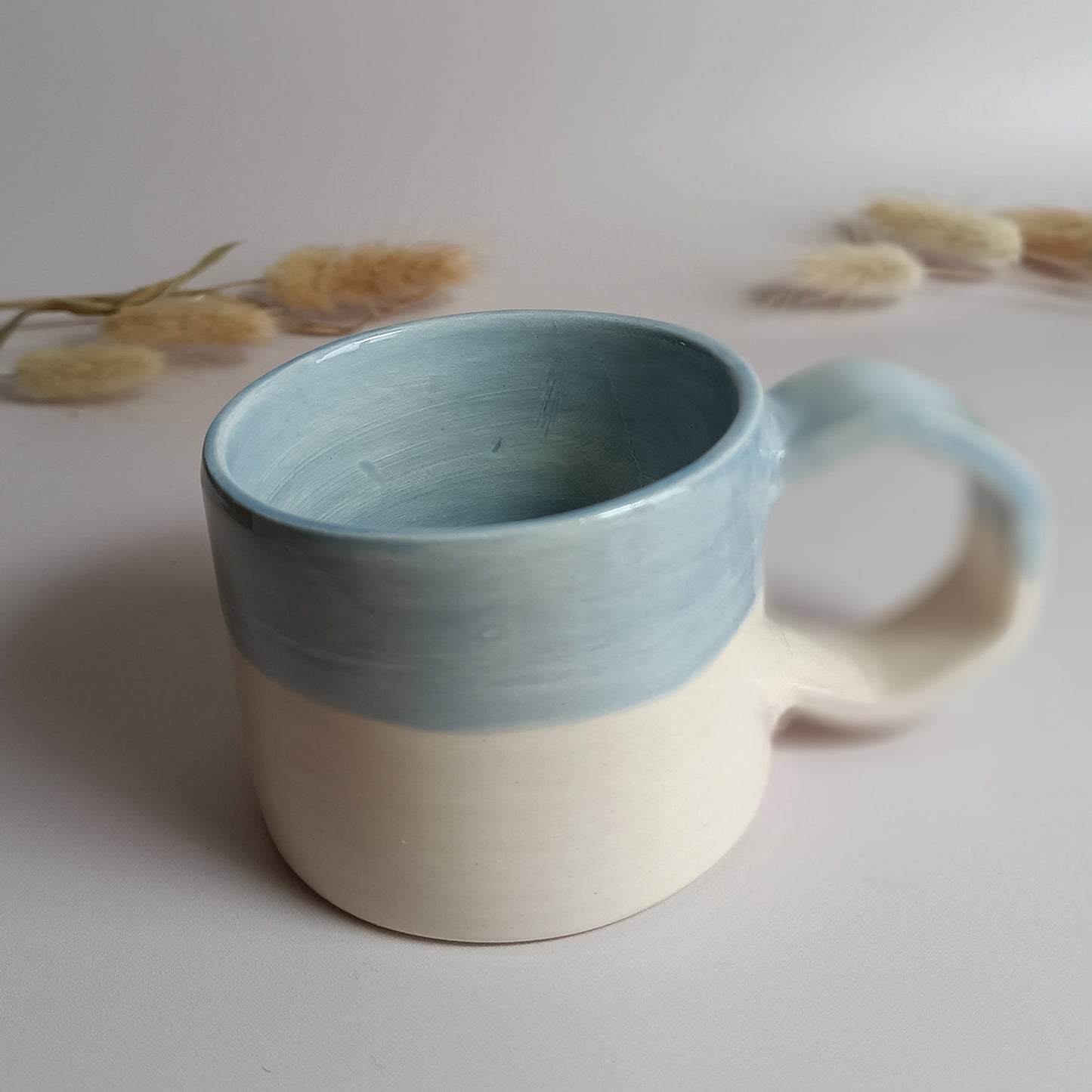 Mug artisanal bleu et blanc