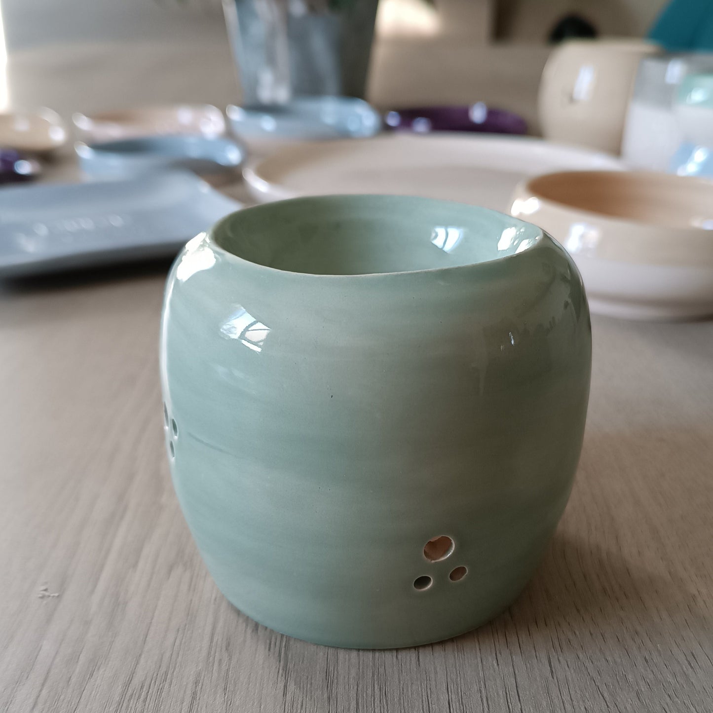 brule fondant céramique vert
