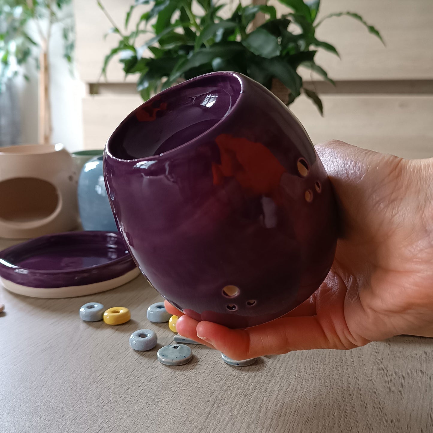 brule fondant céramique violet